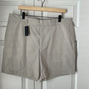 J.Crew Factory Performance Tech Shorts Mens 36 Stone Beige 7" Inseam Prep Golf